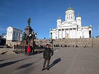 Senate Square and the Cathedral in Helsinki, Finland 2015